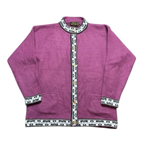 SOUTH AMERICAN SIDE Alpaca Wool Cardigan Size Large - Picture 1 of 6